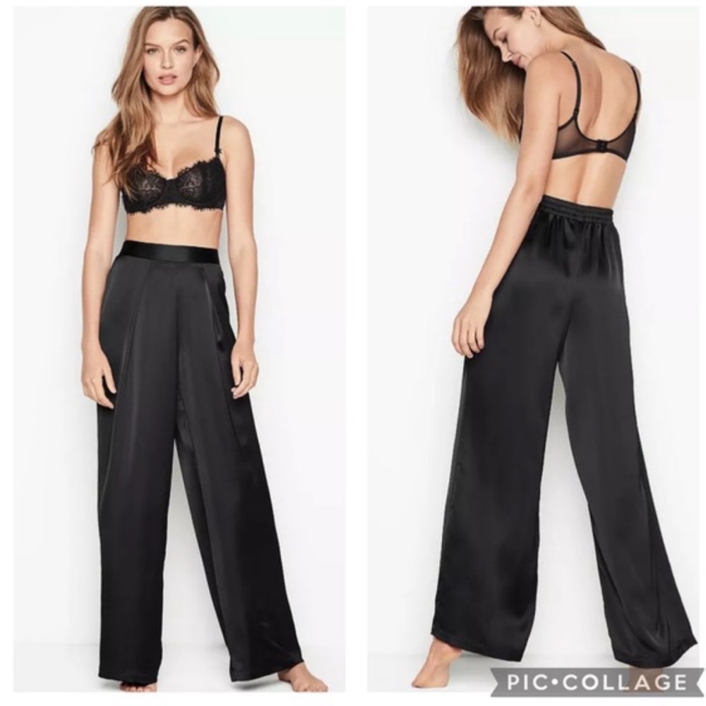 NWOT Victoria’s Secret Wide Leg Satin Pants